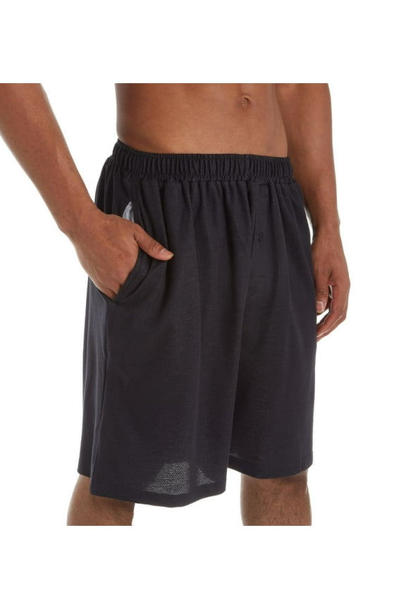 Men's Hanes 4253 Big & Tall Lounge Short (Black 9XL)