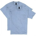 thumbnail image 1 of Men's Hanes Beefy-T w/Pocket (Pack of 2) 2 Light Blue, 1 of 4
