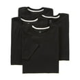 Men's Hanes CST14 ComfortBlend Slim Fit Crew TShirts 4 Pack (Black M