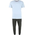thumbnail image 1 of Men's Hanes® Cotton Modal French Terry Pajama Set Color: Oatmeal Heather Forest Size: L, 1 of 5