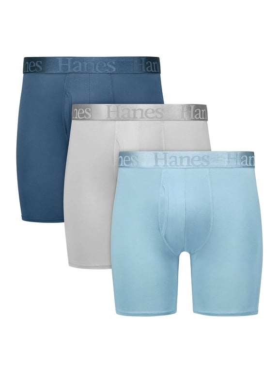 Originals Ultimate Men's SuperSoft Boxer Brief Underwear, Total Support Pouch, Assorted, 3-Pack M