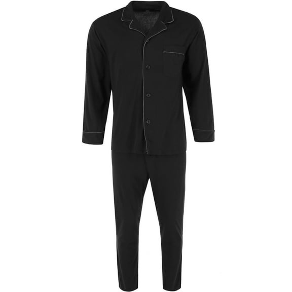 Men's Hanes® Knit Pajama Shirt & Pajama Pants Set Color: Black Size: XL