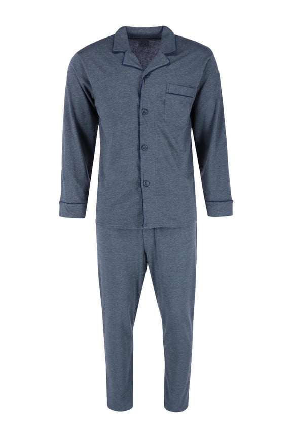 Men's Hanes® Knit Pajama Shirt & Pajama Pants Set Color: Charcoal Heather Size: XL