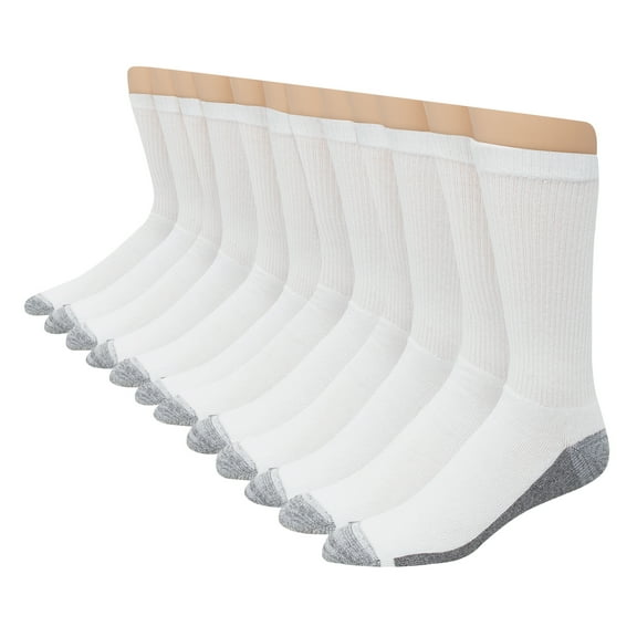 Hanes 6-Pack Crew Socks Mens Max Cushion, Wicking Cool ComfortBlend