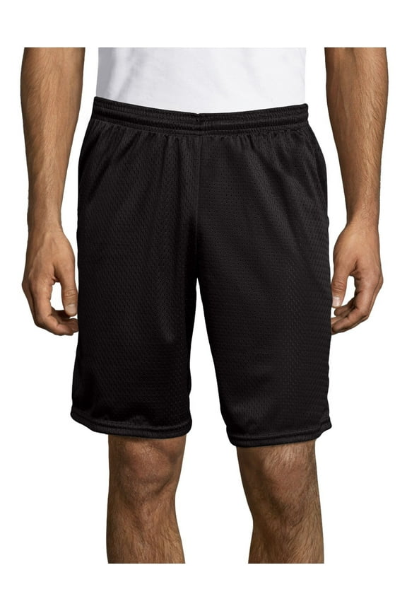 Sport Men's Mesh Athletic Shorts with Pockets, 9" Ebony 2XL