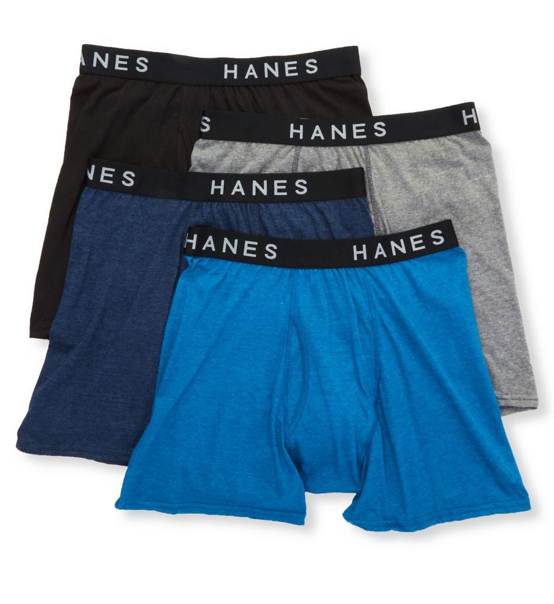 Men's Hanes UBBBA4 Ultimate Comfortblend Boxer Briefs 4 Pack (Black