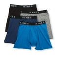 thumbnail image 1 of Men's Hanes UBBBA4 Ultimate Comfortblend Boxer Briefs - 4 Pack (Black/Grey Assorted L), 1 of 2