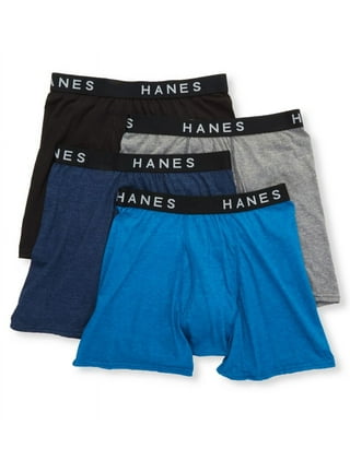 Hanes Men's 4-Pack Comfortblend Boxer Briefs with FreshIQ (Black/Grey)  Men's Underwear - ShopStyle