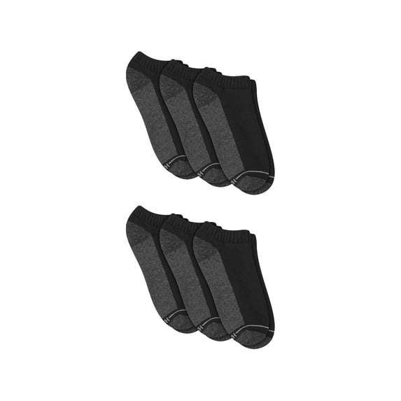 Hanes Ultimate Men's Ultra Cushion Low Cut Socks, 6-Pairs Black 6-12