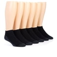 thumbnail image 1 of Men's Hanes ULC156 Fresh IQ X-Temp Ultra Cushion Low Cut Sock- 6 Pack (Black 6-12), 1 of 4