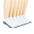 thumbnail image 1 of Men's Hanes ULC156 Fresh IQ X-Temp Ultra Cushion Low Cut Sock- 6 Pack (White 6-12), 1 of 4