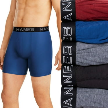 Men's Hanes® Ultimate Total Support Pouch ComfortFlex Fit 4-pack + 1 Bonus Boxer Briefs Color: Assorted Size: L