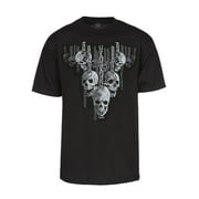 Men's Hanging Out Skulls in Chains Short-Sleeve T-Shirt, Black Small