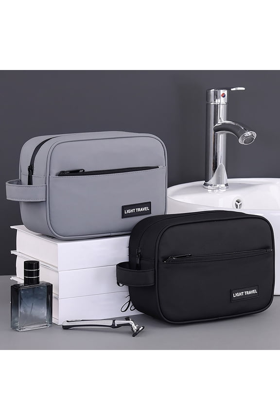 Men’s Hanging Toiletry Bag with Hook, Waterproof Travel Dopp Kit Organizer, Large Capacity Grooming and Shaving Bag for Business Trips and Vacations