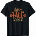 thumbnail image 1 of Men's Happy Fall Y’all T-Shirt Thanksgiving Autumn Leaves Graphic Tee, 1 of 7