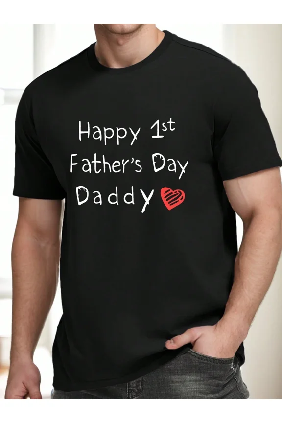 Men's Happy First Father's Day Graphic T-Shirt