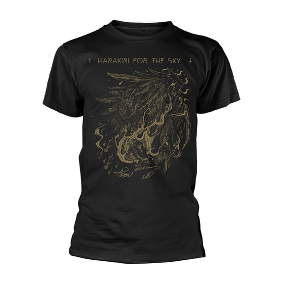 Men's Harakiri For The Sky Arson Gold T-shirt Large Black