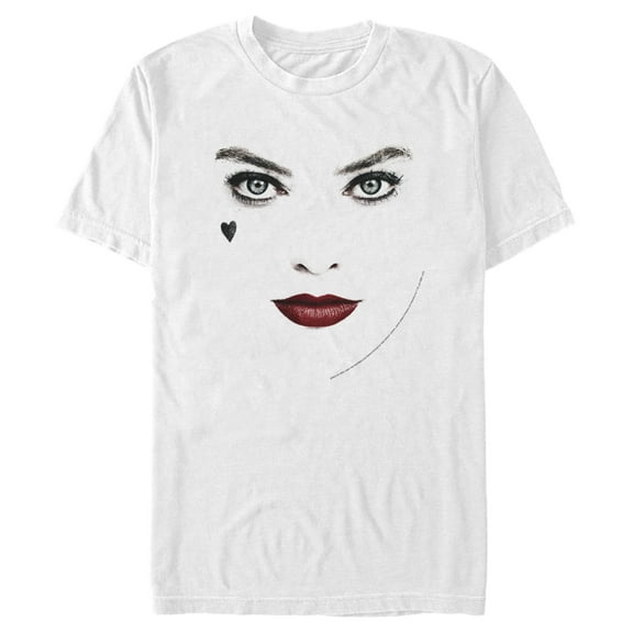 Men's Birds of Prey Harley Quinn Close Up  Graphic Tee White Small