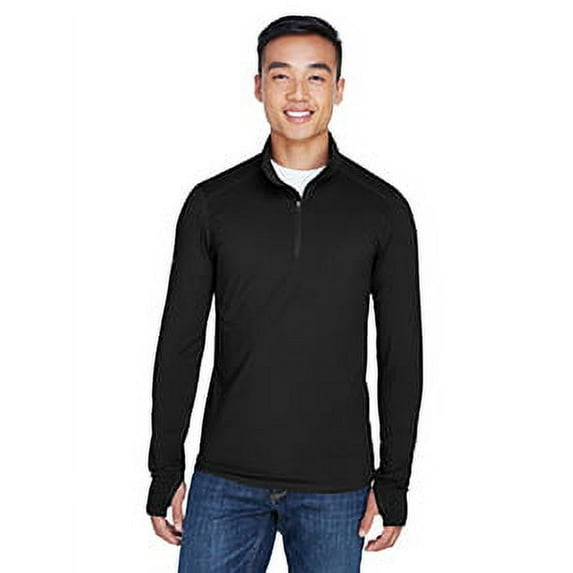 Men's Harrier Half-Zip Pullover - BLACK - S