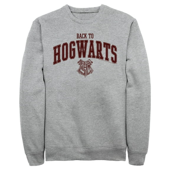 Men's Harry Potter Back to Hogwarts Collegiate  Sweatshirt Athletic Heather Small
