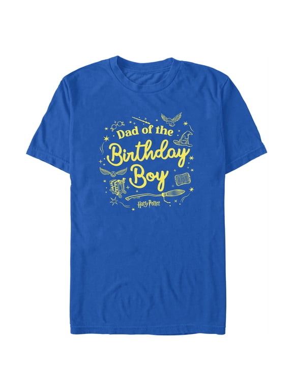 Men's Harry Potter Birthday Boy Dad Graphic Tee Royal Blue 3X Large