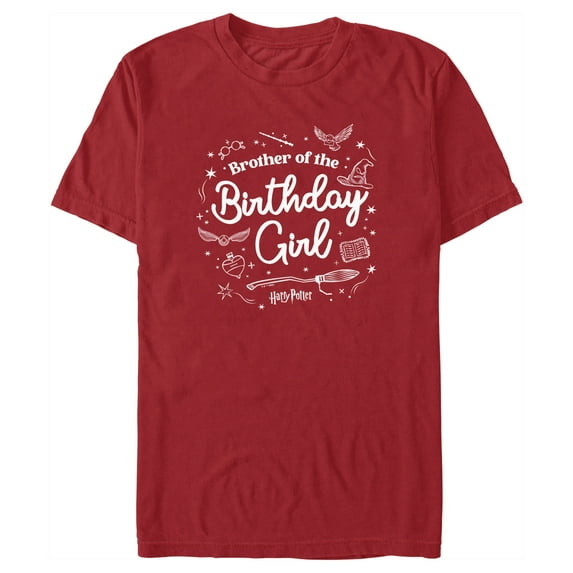 Men's Harry Potter Birthday Girl Brother Graphic Tee Cardinal X Large