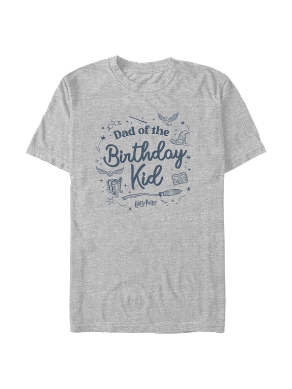 Men's Harry Potter Birthday Kid Dad Graphic Tee Athletic Heather Large