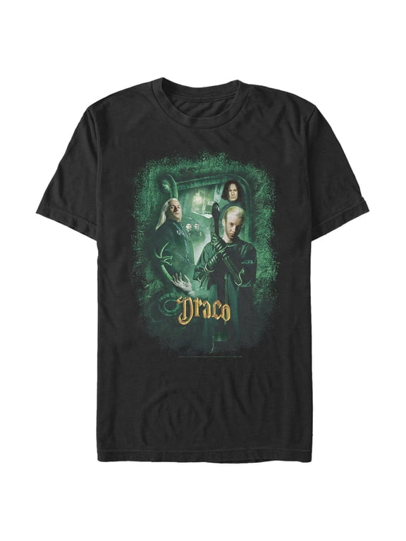 Men's Harry Potter Chamber Of Secrets Draco Portrait Graphic Tee Black 2X Large