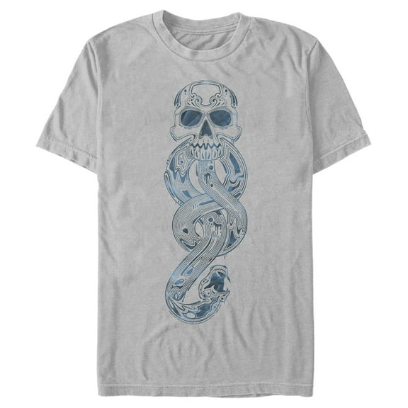 Men's Harry Potter Dark Mark  Graphic Tee Silver Medium