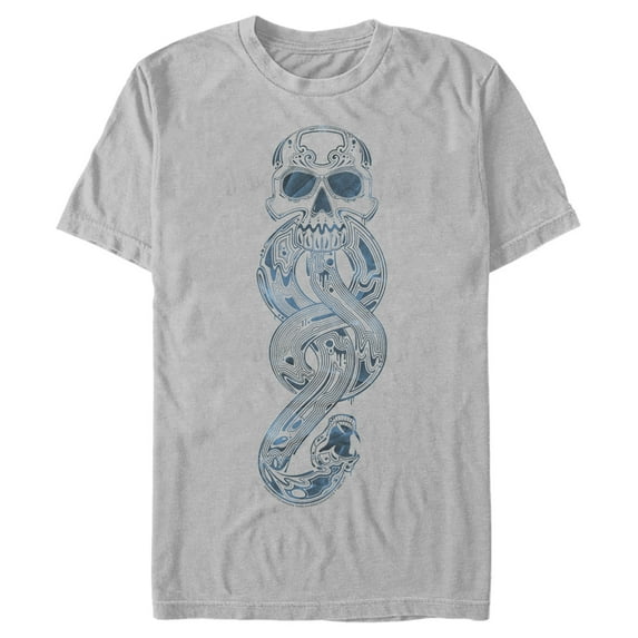 Men's Harry Potter Dark Mark Graphic Tee Silver Medium