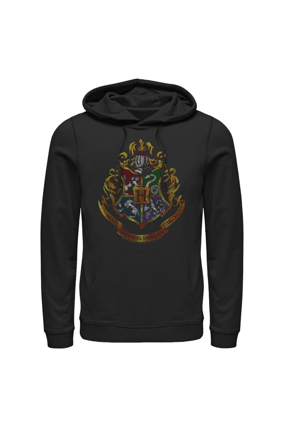 Men's Harry Potter Dark Vintage Crest Pull Over Hoodie