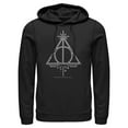 thumbnail image 1 of Men's Harry Potter Deathly Hallows Symbol Pull Over Hoodie Black Medium, 1 of 4