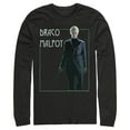 thumbnail image 1 of Men's Harry Potter Draco Malfoy Simple Framed Portrait  Long Sleeve Shirt Black Large, 1 of 4