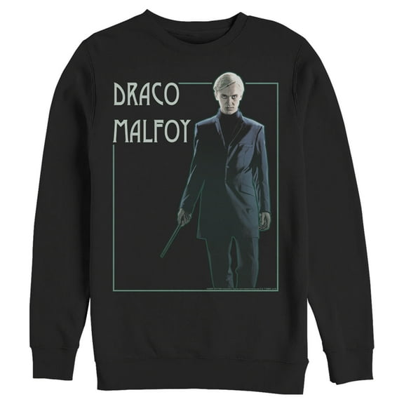 Men's Harry Potter Draco Malfoy Simple Framed Portrait  Sweatshirt Black 3X Large
