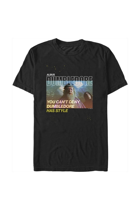 Men's Harry Potter Dumbledore Has Style  Graphic Tee Black Large