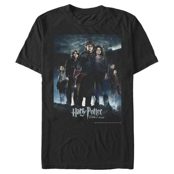 Men's Harry Potter Goblet of Fire Poster  Graphic Tee Black Small