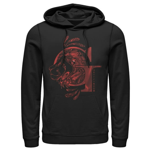 Men's Harry Potter Gryffindor G Logo Pull Over Hoodie Black Large