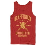 Men's Harry Potter Gryffindor Quidditch Gold Team Seeker Tank Top Red X Large