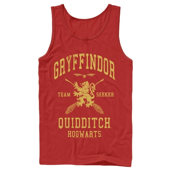 Men's Harry Potter Gryffindor Quidditch Gold Team Seeker Tank Top Red X Large