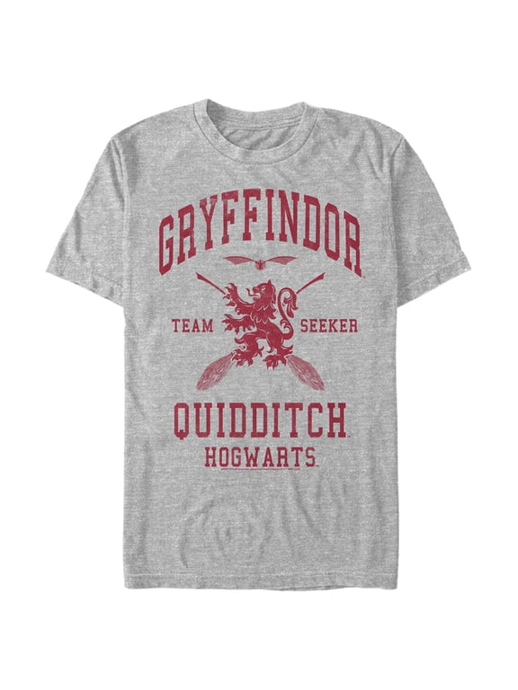 Men's Harry Potter Gryffindor Quidditch Team Seeker Graphic Tee Athletic Heather X Large