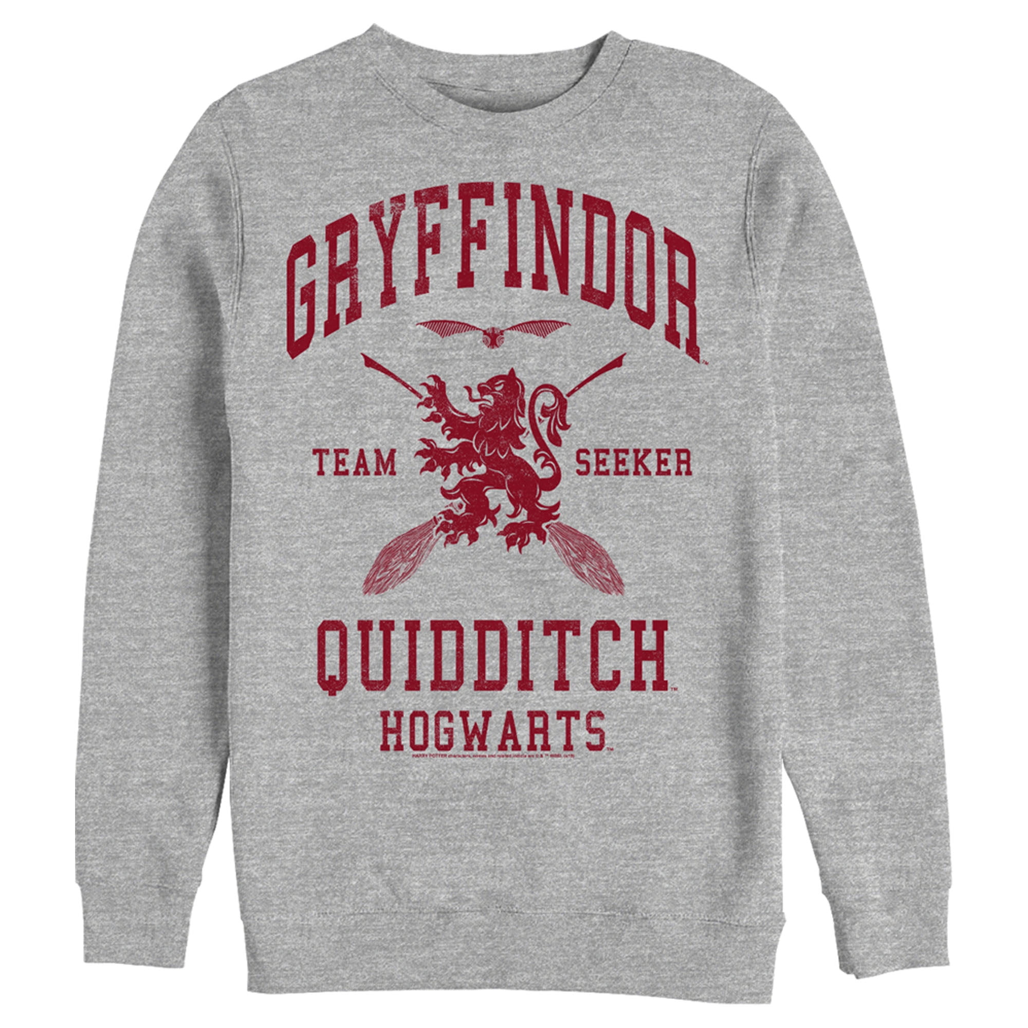 Heather 2X Sweatshirt Large Gryffindor Seeker Team Men\'s Potter Athletic Harry Quidditch
