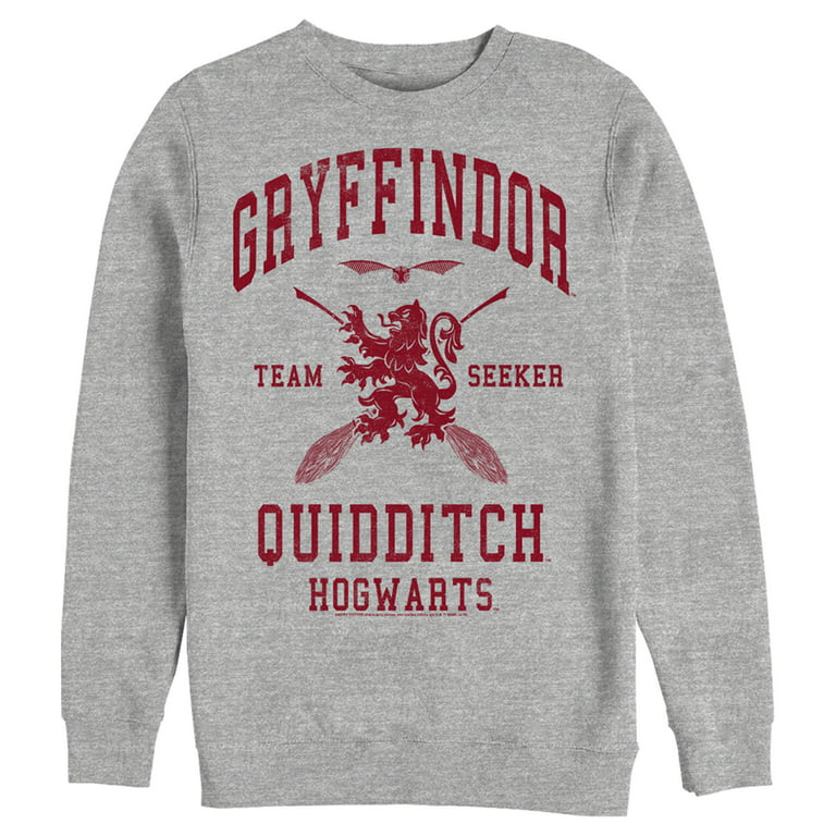 Large Harry Seeker Potter Team Sweatshirt Gryffindor Men\'s 2X Quidditch Heather Athletic