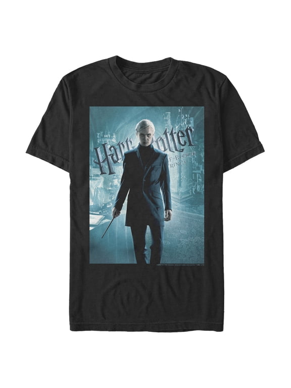 Men's Harry Potter Half-Blood Prince Draco Poster Graphic Tee Black Medium