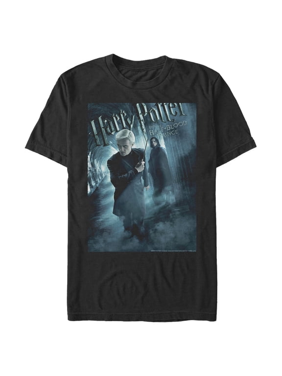 Men's Harry Potter Half-Blood Prince Draco & Snape Poster Graphic Tee Black Small