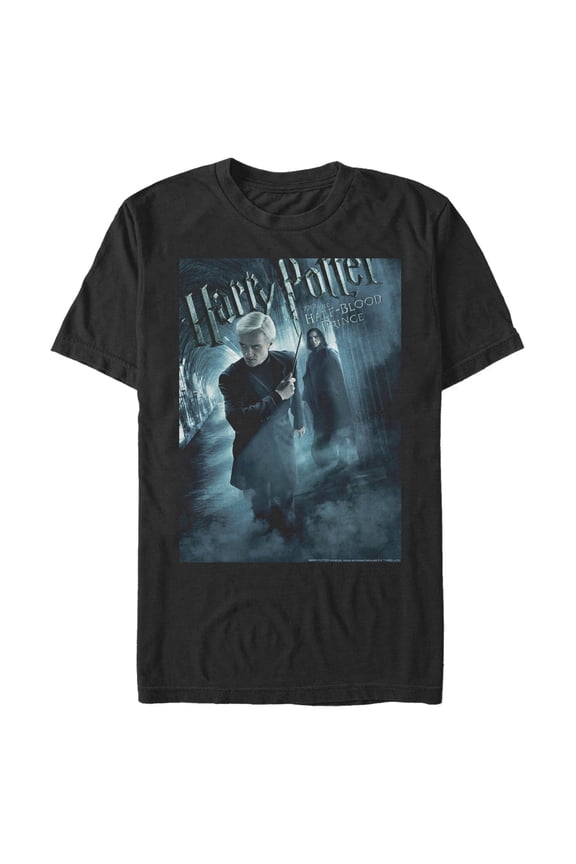 Men's Harry Potter Half-Blood Prince Draco & Snape Poster Graphic Tee Black Small