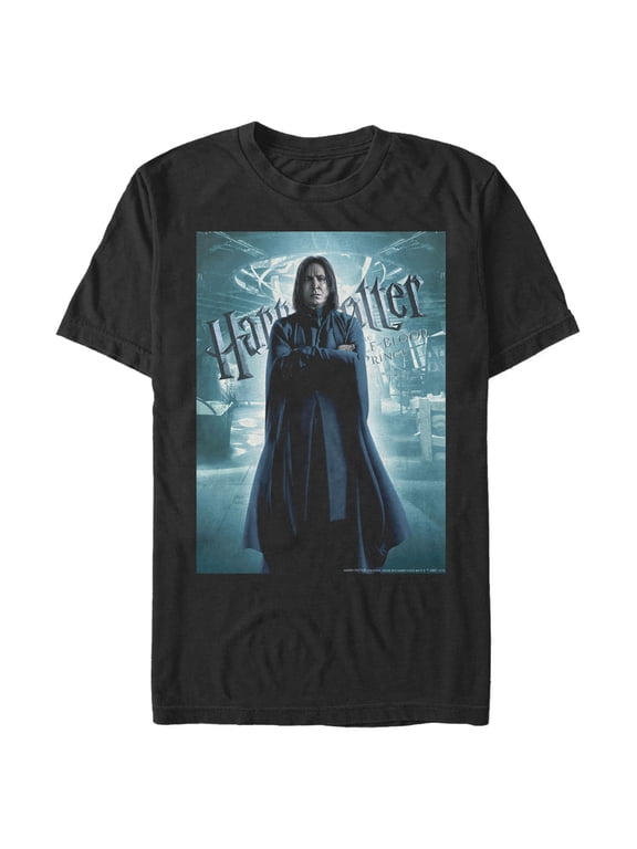 Men's Harry Potter Half-Blood Prince Snape Poster Graphic Tee Black 3X Large