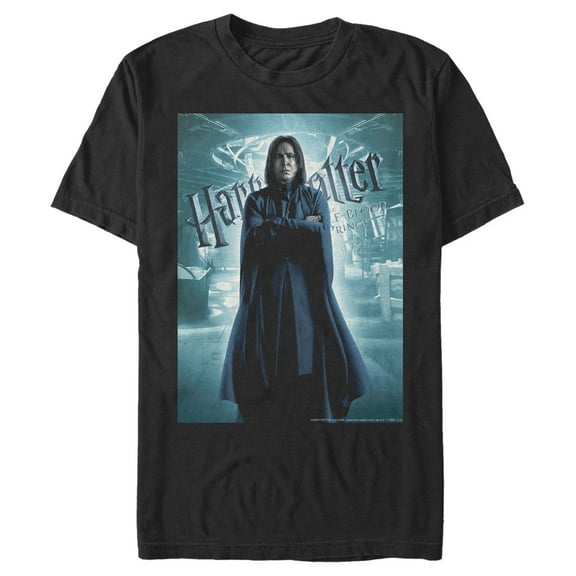 Men's Harry Potter Half-Blood Prince Snape Poster  Graphic Tee Black Small