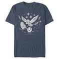 thumbnail image 1 of Men's Harry Potter Hedwig Winter Owl  Graphic Tee Navy Blue Heather Medium, 1 of 4
