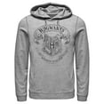 thumbnail image 1 of Men's Harry Potter Hogwarts 4 House Crest  Pull Over Hoodie Athletic Heather 2X Large, 1 of 4