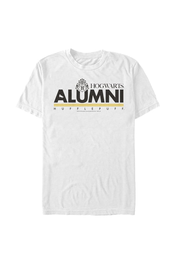 Men's Harry Potter Hogwarts Alumni Hufflepuff Graphic Tee White Small